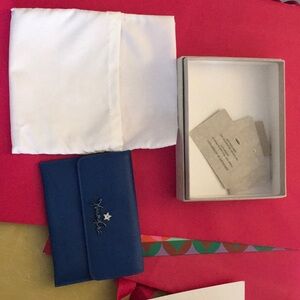 New Jimmy Choo Blue Large Cardholder / Passport